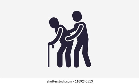 Young pictogram to help the elderly