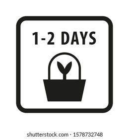 A young plant being covered to increase humidity level vector icon. Start seeds, gardening indoors graphic.