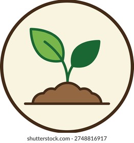 A young plant emerges from the soil, symbolizing new growth and life