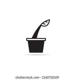 ilustración vectorial de icono de planta joven