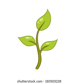 Young plant image - Vector illustration