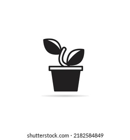 ilustración vectorial del icono de la planta joven