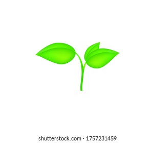 
young plants Realistic vector illustration. It symbolizes life and development and ecology.