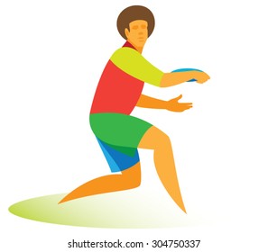 A Young Player Prepares To Throw A Flying Disc In  Game The Ultimate Frisbee