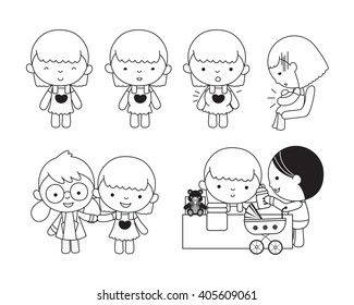 Young pregnant woman vector, illustration