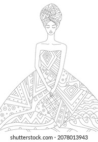 1,041 African Woman Coloring Page Images, Stock Photos & Vectors 