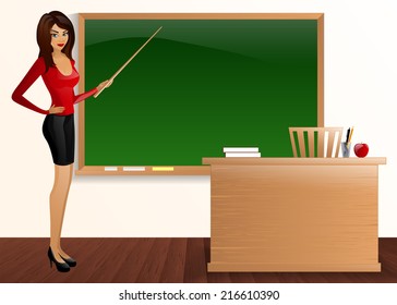 young pretty good teacher board Pointer teacher