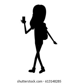 young pretty woman cartoon icon image 