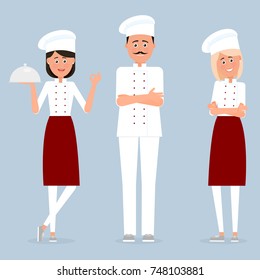 Young professional chefs.