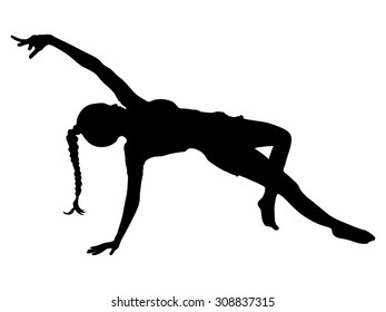 Young professional gymnast woman