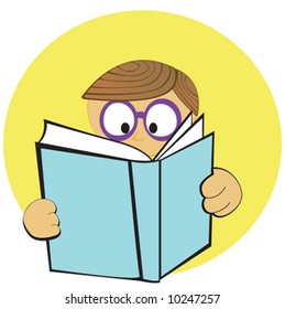 young reader with the book in his hands
