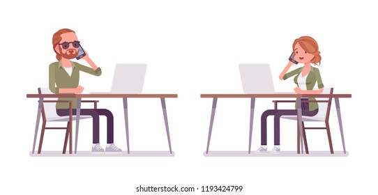 Woman On Laptop Stock Illustrations Images Vectors