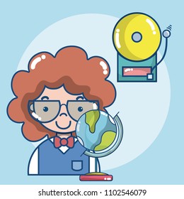 Young school student cartoon