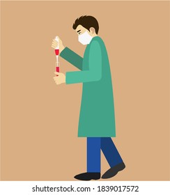 young scientist biologist is developing a vaccine against coronavirus