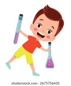 Nachwuchswissenschaftler experimentieren mit Chemie und Wissenschaft