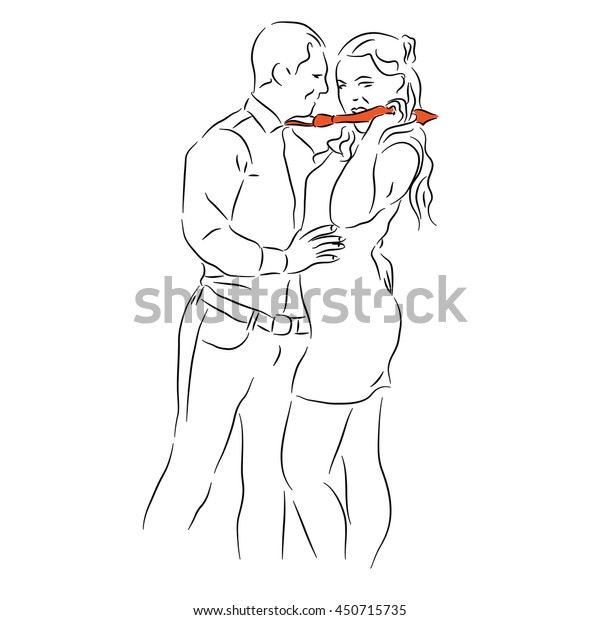 Young Sexy Couple Girl Boy Fit Stock Vector Royalty Free