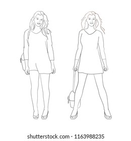 Young shy girl. Sassy young girl