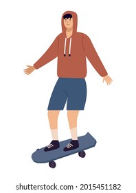 young skater boy lifestyle character