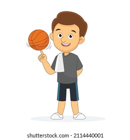 Young sport man around many sport elements