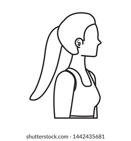 young sport woman avatar character