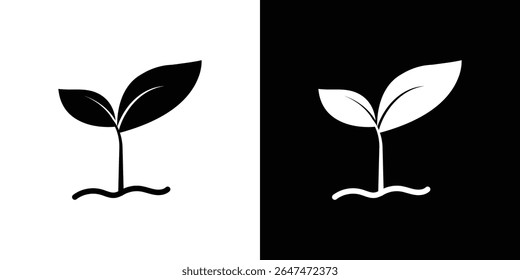Icono de brote joven Vector plano aislado en contorno
