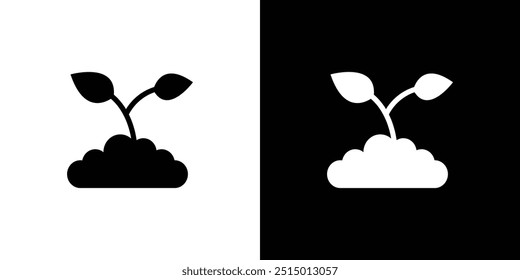 Conjunto de logotipo de icono de brote joven Vector