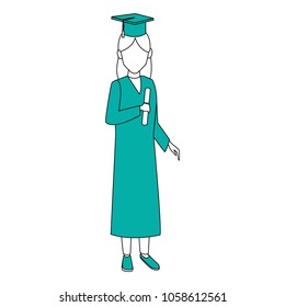 Young student cartoon