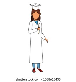 Young student cartoon