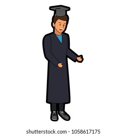 Young student cartoon