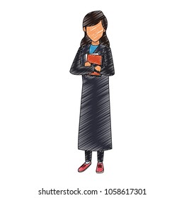 Young student cartoon