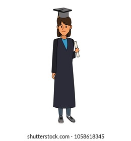 Young student cartoon