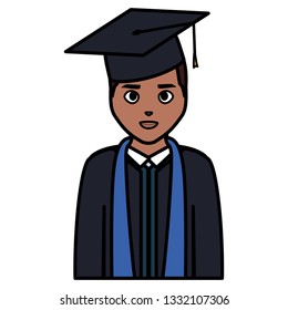 young student graduated black character