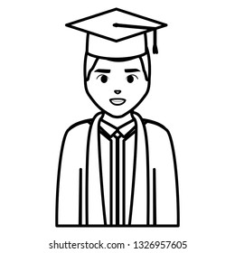 young student graduated character