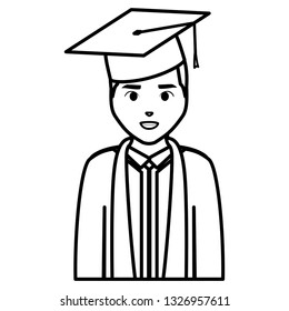young student graduated character