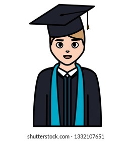 young student graduated character