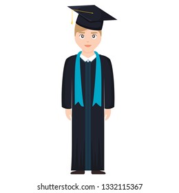 young student graduated character