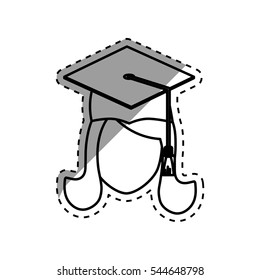 Young student graduation icon vector illustration graphic design