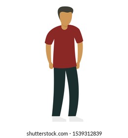 Young student icon. Flat illustration of young student vector icon for web design