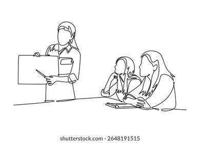 Young student playing basketball. University Student Life concept. Single line draw design. Vector graphic illustration