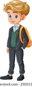 Young student ready for school