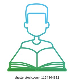 young student with text books school