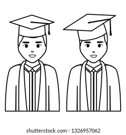 young students graduated diversity characters
