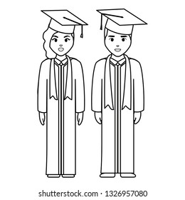 young students graduated diversity couple