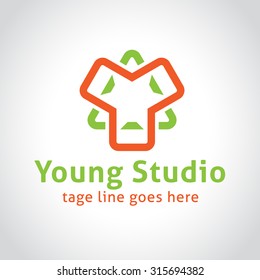 Young Studio,Abstract Logo,Vector Logo Template