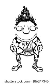 Young stylish dude. sketch