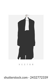 Young stylish woman. Fashion illustration. Vector