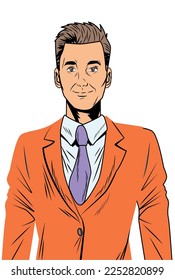 young successful man in a suit