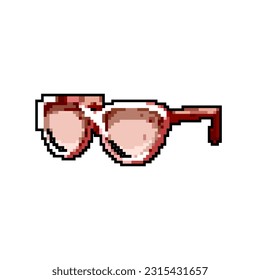 young sunglasses women game pixel art retro vector. bit young sunglasses women. old vintage illustration