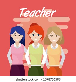 Young teachers teamwork