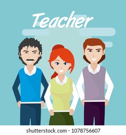 Young teachers teamwork